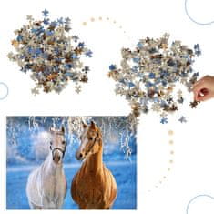 WOWO Puzzle CASTORLAND 260 Dielikov - Zimné Kone, Vhodné pre Deti 8+ Rokov