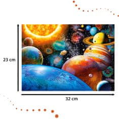 WOWO Puzzle CASTORLAND 180 Dielikov - Planéty a ich Mesiace, Vhodné pre Deti 7+ Rokov