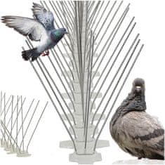 WOWO Anti-Vtáčie Kovové Hroty na Odrádzanie Holubov, Rozmery 50cm x 11cm x 4cm
