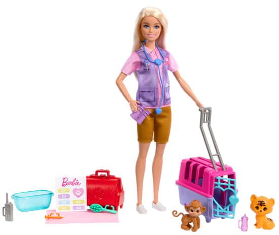 Mattel Barbie Bábika zachraňuje zvieratká - blondínka HRG50