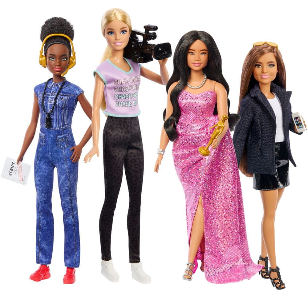 Mattel Barbie Sada 4ks panenek filmové povolání HRG54