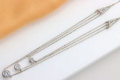 Brilio Silver Pôvabný strieborný náhrdelník so zirkónmi NCL147W