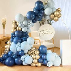 Balónová girlanda modrá a zlatá 100 ks