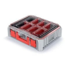 Prosperplast box organizér s prepážkami 44,5x36,8x12,2cm C BLOCK BRIDGE KCBB4540S-4C sivý Kistenberg