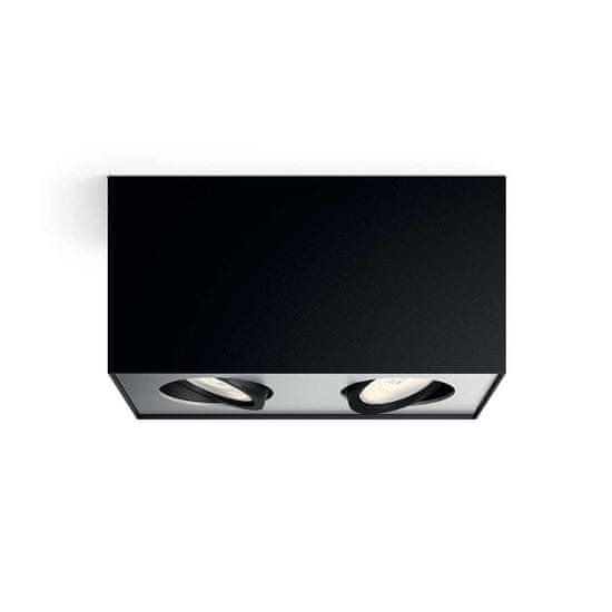 Philips LED Bodové svietidlo Philips Box 50492/30/P0 čierne 2x4,5W