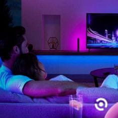Philips Hue LED Opasok White and Color Ambiance 2m Lightstrips plus Philips BT 8718699703424 25W 1600lm 2000-6500K RGB, biely so základňou a Bluetooth