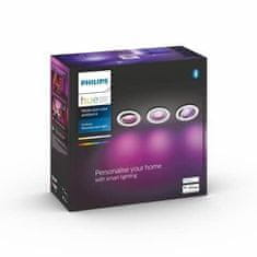 Philips Hue Bluetooth LED White and Color Ambiance set 3ks Zapustených bodových svietidiel Philips Centura 8719514342880 GU10 3x5,7W 3x350lm 2000-6500K RGB IP20 biele, stmievateľné
