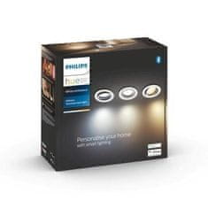 Philips Hue Bluetooth LED White Ambiance set 3ks Zapustených bodových svietidiel Philips Miliskin 8719514342842 GU10 3x5,7W 3x350lm 2200-6500K IP20 biele, stmievateľné
