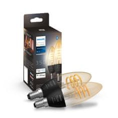 Philips Philips HUE Súprava 2x Hue WA Filament žiarovka LED E14 B39 4,6 W 350lm 2200-4500K IP20