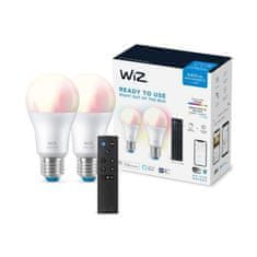 WiZ WiZ SET 2x LED žiarovka E27 A60 8W (60W) 806lm 2200-6500K RGB IP20, stmievateľná plus ovládač