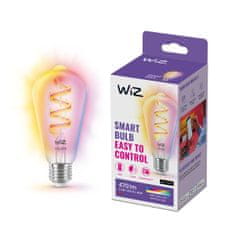 WiZ WiZ LED žiarovka E27 ST64 6,3 W 470lm 2200-6500K RGB IP20, stmievateľná