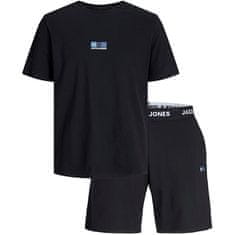 Jack&Jones Pánske pyžamo JACOSCAR Standard Fit 12258219 Black/Shorts (Veľkosť L)