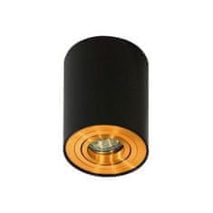 AZZARDO Stropné bodové prisadené svietidlo AZzardo Bross 1 black/gold AZ2955 GU10 1x50W IP20 9,6 cm čierno-zlaté