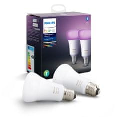 Philips Hue Bluetooth LED White and Color Ambiance žiarovka 2xE27 A19 9W 806lm 2200K-6500K