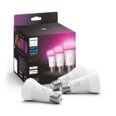Philips Hue Bluetooth LED White and Color Ambiance set 3ks žiaroviek Philips 8719514328389 E27 A60 3x6,5W 3x800lm 2000-6500K RGB biele stmievateľné