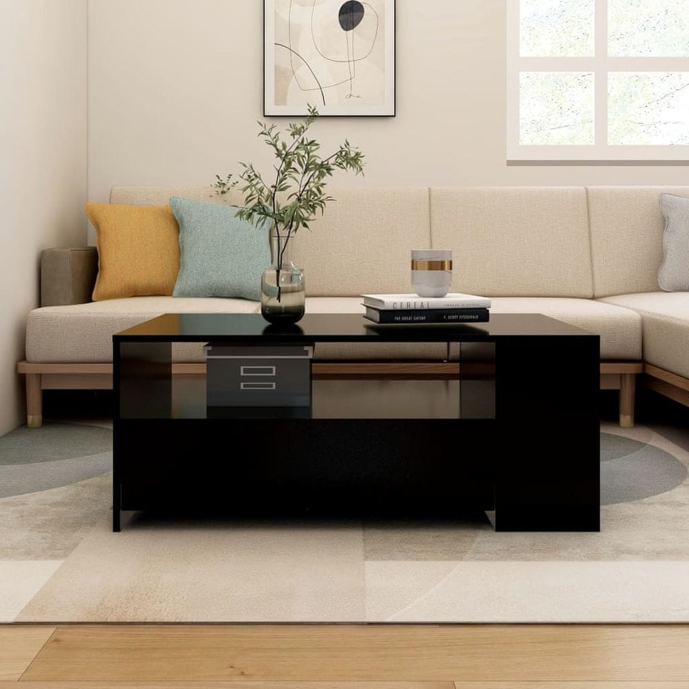 Petromila vidaXL Konferenčný stolík čierny 102x55x42 cm kompozitné drevo