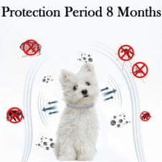 Obojok, ktorý odpudzuje kliešte a blchy, pre psy a mačky, pre bezpečnosť a pohodlie vašich domácich miláčikov, AnimalProtect-dog