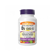 Webber Naturals Vitamín D3 1000 IU MEGA BONUS - 260ks