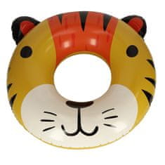 WOWO Nafukovací Plavecký Kruh s Motívom Tigra, 80 cm, Nosnosť do 60 kg