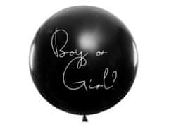 WOWO Balón na odhalenie pohlavia s ružovými konfetami, 100 cm - Chlapec alebo dievča?
