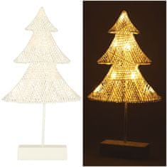 WOWO Stojací Vianočný Stromček s Tepložltým LED Osvetlením, 39cm, na Batérie