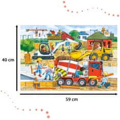 WOWO Puzzle CASTORLAND Maxi Stavenisko, 40 dielikov, vhodné pre deti 4+ rokov