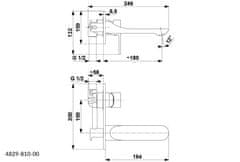 KFA armatura Halit podomietková umývadlová batéria, chróm (4829-810-00)