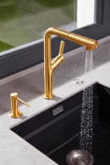 KFA armatura Duero design drezová batéria s otočnou vyťahovacou sprchou, brúsené zlato (6623-220-31)