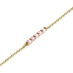 Rosefield Jemný pozlátený náhrdelník s ružovými korálkami Essentials JNPRG-J811