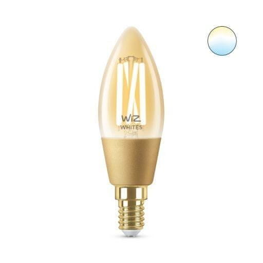 WiZ LED Žiarovka WiZ Tunable White Filament Amber 8718699787257 E14 C35 4,9-25W 370lm 2000-5000K, stmievateľná