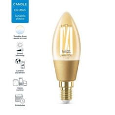 WiZ LED Žiarovka WiZ Tunable White Filament Amber 8718699787257 E14 C35 4,9-25W 370lm 2000-5000K, stmievateľná