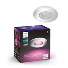 Philips Hue Bluetooth LED White and Color Ambiance Kúpeľňové podhľadové svietidlo Philips Xamento 8719514355347 GU10 5,7 W 806lm 2000-6500K RGB IP44 9,3 cm chrómové, stmievateľné