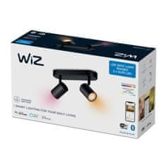 WiZ Stropné bodové svietidlo WiZ IMAGEO 8719514551954 LED GU10 2x4,9W 2x345lm 2200-6500K RGB IP20 CRI90 čierne, stmievateľné