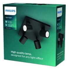 Philips Philips Runner bodové svietidlo 4x GU10 20W bez zdroja IP20, čierne