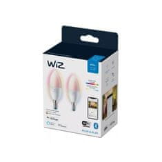 WiZ WiZ SET 2x LED žiarovka E14 C37 Candle 4,9 W (40 W) 470lm 2700-6500K RGB IP20, stmievateľná
