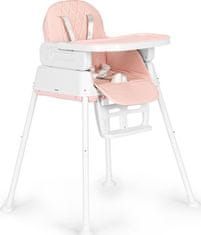 EcoToys Jedálenská stolička 3v1 ružová