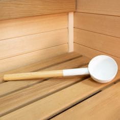Topsauna Set do sauny - Vedro s naberačkou, drevo/hliník - biely