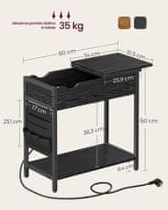 Artenat Odkladací stolík Bugger, 60 cm, čierna