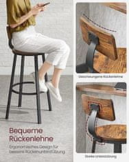 Artenat Barová stolička Agony (SET 2 ks), 99 cm, hnedá
