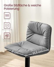 Artenat Barová stolička Ambush (SET 2 ks), syntetická koža, sivá