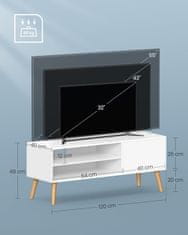 Artenat TV stolík Eowyn, 120 cm, biela