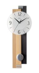 JVD Drevené sklenené tiché kyvadlové hodiny NS22013/68, 65cm
