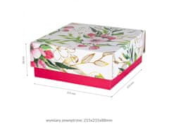 sarcia.eu Ružová kvetinová škatuľa vo forme 20x20x8,5 cm x2
