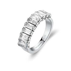 Brosway Trblietavý oceľový prsteň so zirkónmi Desideri BEIA001 (Obvod 54 mm)