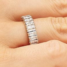 Brosway Trblietavý pozlátený prsteň so zirkónmi Desideri BEIA002 (Obvod 54 mm)