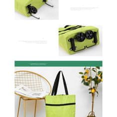 Skladacia nákupná taška na kolieskach | FOLDNCARRY Zelená