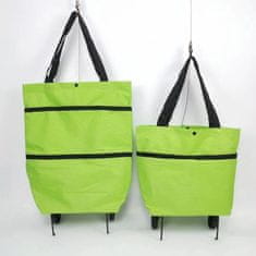 Skladacia nákupná taška na kolieskach | FOLDNCARRY Zelená