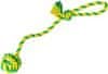 HipHop Dog Vrhací lano s míčem HipHop bavlněný 41 cm 85 g limetková, zelená