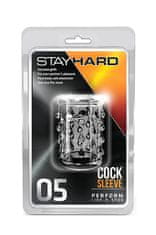 Blush Stay Hard Cock Sleeve #05 (Clear), návlek na stimuláciu penisu