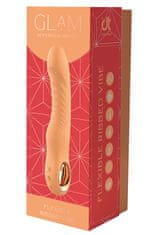 Dreamtoys Glam Flexible Ribbed Vibe (Orange), vaginálny vibrátor s rebrovaním